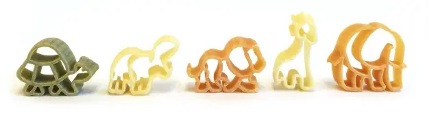Image of zoo pasta shapes